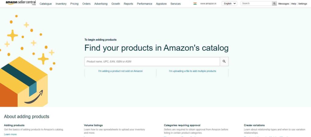 Amazon add a product