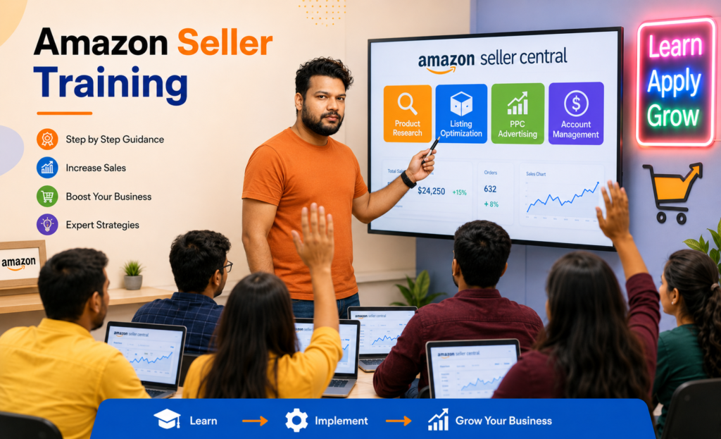 amazon seller training instructor teacher mohit ecommerce